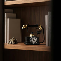Decorative Vintage Rotary Telephone Ornament Antique-Style Retro Telephone Decor Compact Rotary Phone Model Realistic for Home Decorators, Wine Cabinet