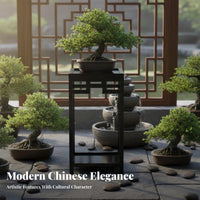 Chinese Design Tall Two-Tier Flower Rack Indoor & Outdoor Use 2-Tier Pot Holder Anti-Rust Plant Stand Heavy-Duty for Gardeners, Homeowners, Balcony, Garden, Living Room, Bedroom