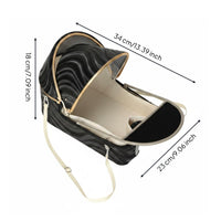 Front Cycle Animal Carrier Stable Front-Mounted Bike Basket Soft Padded Rim for Travel