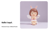 Graceful Poses Cartoon Ballerina Doll Elegant Form Ballerina Figurine Detailed Sculpture Angel Girl Figurine Crack Resistant for Girls, Women, Desk, Bedroom