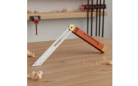 High Precision Woodworking Sliding T-Bevel Double-Sided Scale Sliding Angle Ruler Secure Locking Mechanism Adjustable Angle Gauge Brass Inlay for Craftsmen