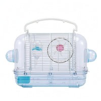 Transparent Hamster Cage Wire Top Plastic Hamster Cage Carrying Handle Ventilated