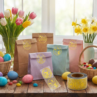 500 Sheets Gold Easter Stickers Foil Easter Ers Multiple Designs Easter Er Roll Sparkling Gold Foil Bunny Er, Happy Easter Stickers for Decorations Gifts Cards Crafts Bags Envelopes Wrapping