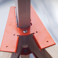 Anti-Slip Sawhorse Bracket with Pre-Drilled Holes Steel Sawhorse Bracket Easy to Assemble Connector Strong for Workshop, Jobsite