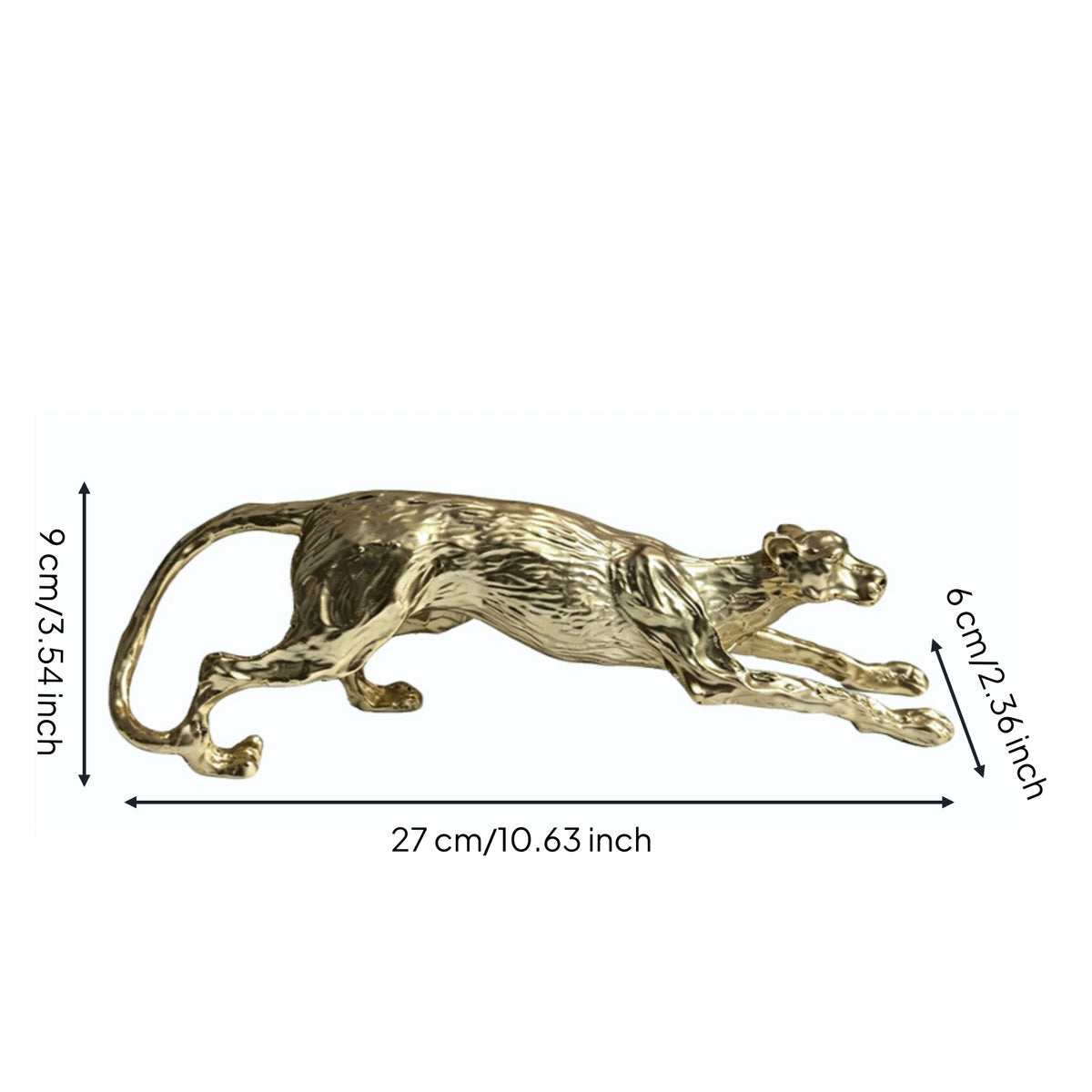 Figurine Sleek Sculpture Elegant Animal Statue for Collectors, Office