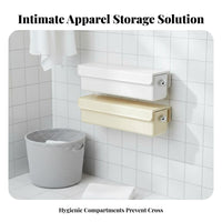 Divided Underwear and Sock Box Dust-Proof Lid Wall-Mounted Sock Organizer