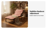 Foldable Design Portable Office rest cot Space-Saving Adjustable Padded Recliner Sturdy Frame Folding Bed No Assembly Required for Guests, Adults, Campers, Guest Room, Balcony, Camping, Patio