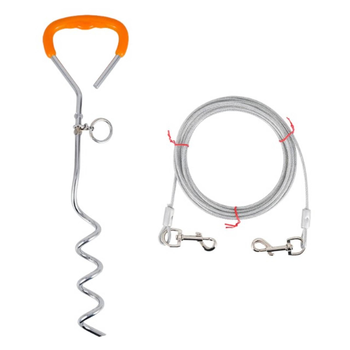 Chrome-Plated Dog Tie-out Clip Sturdy Pet Tethering Clip Portable Dog Tie out Cable Easy to Install for Outdoor