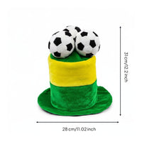 Velvet Football Hat Cheering Prop Football Fan Hat Global Tournament Design