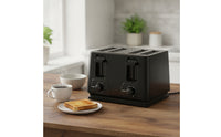 Compact Two-Slot Toaster Glossy Countertop Toaster Space-Saving Appliance Modern for Kitchen