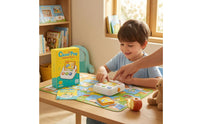 Smart Cards Card-Based Learning Toy Compact White Card Reader Toy Rounded Educational Device Light Bar for Early Education, Desk Play