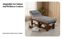 Wooden Massage Bed Versatile Solid Wood Spa Table Thick Padded Cushion Professional Massage Table for Estheticians, Professionals, Beauty Salons