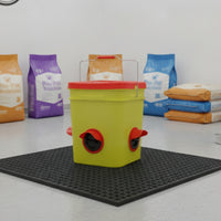 Food-Grade Chicken Container Feeder Square Container Feeder with Ports Sturdy Reusable for Chickens