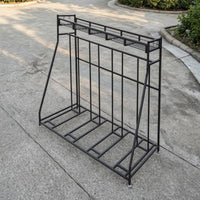 Space Saving Mountain Bike Stand Powder-Coated Steel Multi-Bike Rack Stable Triangular Structure