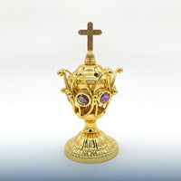 Scent Holder with Lid Ornate Scent Holder Metal Censer for Prayer, Home Decor
