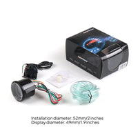 Red Blue Backlight 52 Mm Digital Turbo Pressure Gauge Universal Compatibility Digital Turbo Pressure Gauge Two-Tone Color Display Car Part Racing Appearance Look for Racers, Dashboard