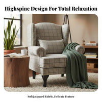 side-panel armchair Chair Highrear Design Upholstered side-panel armchair Traditional rustic American Country look Single Sofa for Residents, Adults, Living Room, Bedroom, Balcony