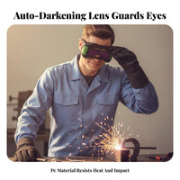 Anti-Glare Auto Darkening Joining Glasses Shock-Absorbing Resistant Joining Eye Protection Lightweight Design for Professionals, Grinding