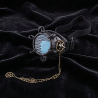Steampunk Eyepiece with Chain Retro-Eye Eyepiece Gothic Monocle Goggles for Larpers, Costume Parties, Halloween, Photo Shoots