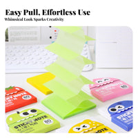 80 Sheets Transparent Note Paper Pearlescent Finish Spring-up Y Notes Multi-Dye Elevate Y Notes for Students, Teachers, School, Learning, Home