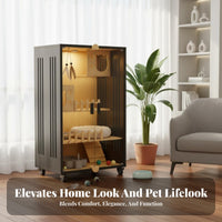 Luxury Villa Design Multi-Level Feline Condo Spacious Interior Multi-Level Feline Cabinet Easy to Pet-Friendly Furniture Good Ventilation for Indoor Felines, Kittens, Felinetery, Play Area, Living Room, Home