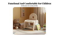 Multi-Functional Adjustable Height children's Furniture Set Child-Safe Adjustable Desk and animal-the childed Chair Set Anti-Slip Feet Toddler Study Table Ergonomic Design for children 2-8 Years, Preschoolers, Studying, Kindergarten, Playroom, Classroom