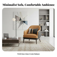Modern Design Single-Seater Club Chair Versatile Design Armchair Soft Cushioning Seating Furniture Sleek Lines for Interior Designers, Business Owners, Hotel Lobby, Reception Area, Office, Lounge