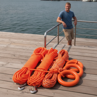 Professional Water Rescue Rope Floating Line for Swimming and Boating, Lifebuoy Rope with Buoyant Cord