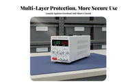 Stable Output Adjustable DC Power Supply Precise Adjustment Knobs Digital Bench Power Supply Short Circuit Protection AC to DC Converter Multiple Protections for Electronics Hobbyists, Amateur Radio Operators, Workshop, Repair Shop, Workbench, Desktop
