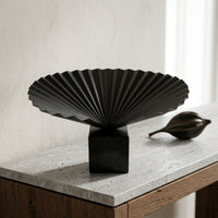Pleated Fruit Bowl Modern Dish Stylish for Coffee Table
