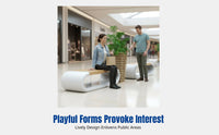 Fiberglass Bench, Modern Public Seating, Creative Art Shape, Commercial Lounge Chair