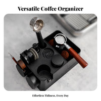 Espresso Tamping Station Multi-Accessory Storage Coffee Tamper Station with Knock Box Portafilter Tamping Stand Easy to Clean