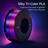 PLA Filament 1.75mm 1kg Spool Rainbow Multicolor Gradient for Printer, Refill for Hobbyists and Prototyping