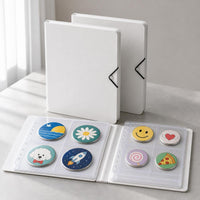 Anime Badge and Keychain Collector Album for 58mm/75mm Badges, A5/A4 Display Storage Book with Multi-Grid Pages