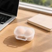 Egg Case, Holds 2 Eggs, Unbreakable, Boiled Egg Case, Transparent, Egg Holder, For Camping, Picnic, Portable