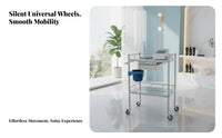 Multifunctional Stainless Steel Medical Trolley Rust-Proof Dressing Change Cart Anti-Corrosive 2-Tier Medical Trolley Lockable Brakes for Beauticians, Laboratory Technicians Artists, Hospital, Medical Center, Laboratoryoratory Oratory, Tooth Care Away Ice