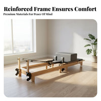 Pilates Core Bed Space-Saving Design Pilates Reformer Bed Multi-Position Foot Bar Spring Resistance Reformer for Professionals