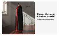 Traditional Chinese Traditional Chinese Attire Mantle Unisex Lace-up Stage Costume Cloak Retro Design Hoodless Long Velvet Cape for Adults