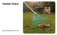 Telescopic Foliage Rake Flexible Tines Steel Tine Foliage Rake Anti-Slip Grip Lightweight for Landscapers