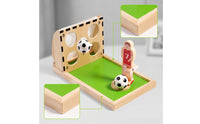 Wooden Tabletop Football Game with Target Board Compact Toy Football Game Competitive Fast-Paced for Playroom