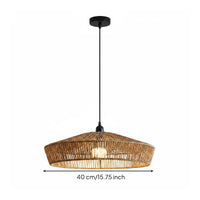 Pendant Lamp Vintage Industrial Look Handwoven Hanging Lamp Warm Ambient Glow Rope Pendant Light for Restaurant, Guesthouse