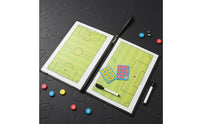Field Layout Football Board Faux Leather Foldable Football Board Pen Loop Double-Sided Coaching Clipboard for Coaches