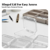 Compartment Organizer Secure Lids Clear Plastic Design for Hardware