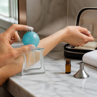 15ml Square Glass Perfume Atomizer Bottle with Bayonet Cap - Refillable Mini Spray Empty Bottle