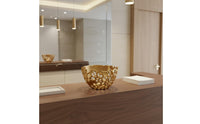 Openwork Fruit Tray Modern Minimalist Metal Fruit Bowl Gold Finish Home Decor Available Office