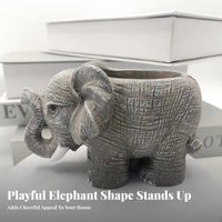 Elephant Planter European Design Resin Elephant Pot Resin Creature Planter Decoration Cute Design Fleshy Plant Creature Pot