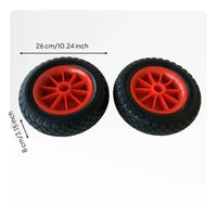 2 Pieces Kayak Trailer Wheels Puncture-Resistant Solid PU Beach Wheels
