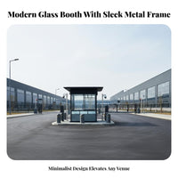Stylish Guard Booth Weatherproof Prefabricated Guard Cabin Steel Frame Sentry Post for Factory Gates, Building Entrances, Construction Sites