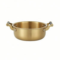 Stainless Steel Ramen Pot Double Handle Ramen Pot with Handles Riveted Cookware for Home Cooks