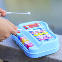 Xylophone with Mallets Educational Hand-Held Percussion Piano Well-Tuned Percussion Instrument for Young Children, Beginners, Home, Classroom
